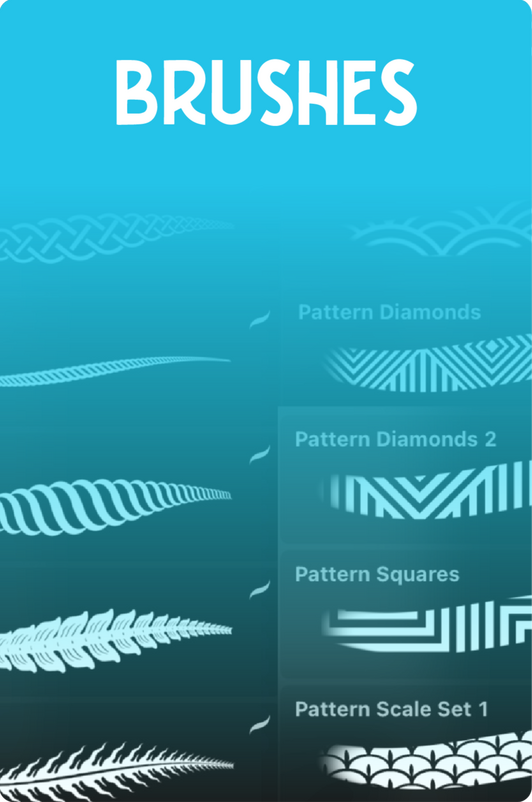 Procreate brushes and other drawing assets on Gumroad