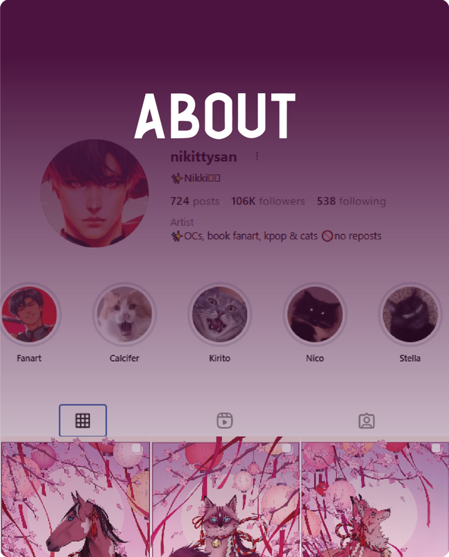 A little about me, my cats, and my original characters